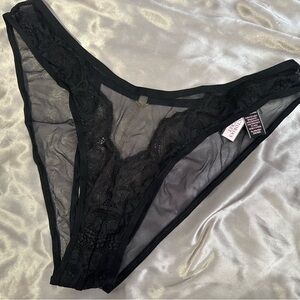 VS new xL Sheer Black Lace Panties